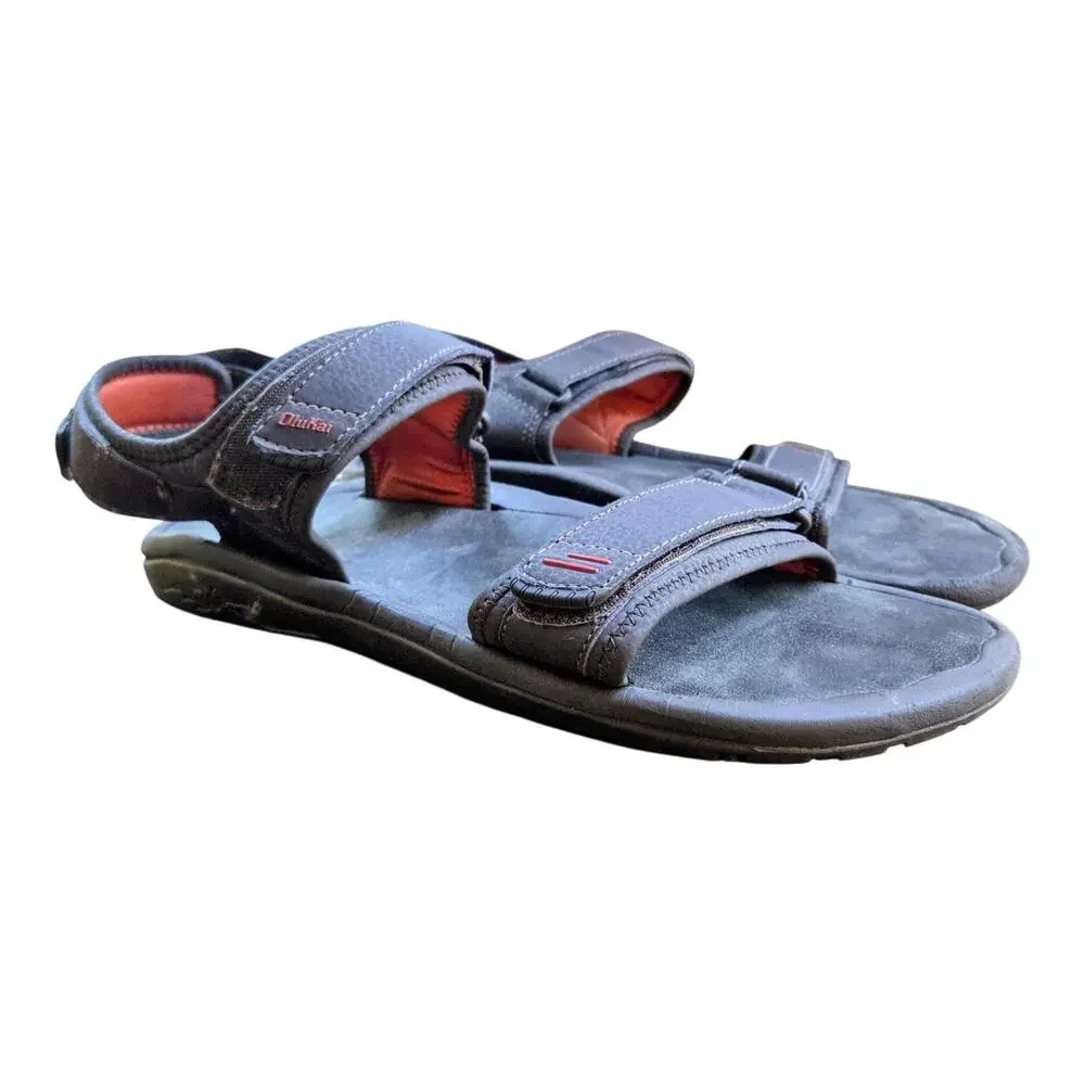 Olukai Hokua Pahu 10232-483V Sandals Mens US 12 Brown Open Toe Adjustable Strap